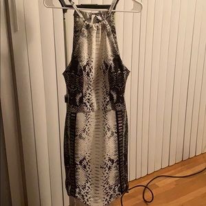 Black and White Sequin Detail Dress